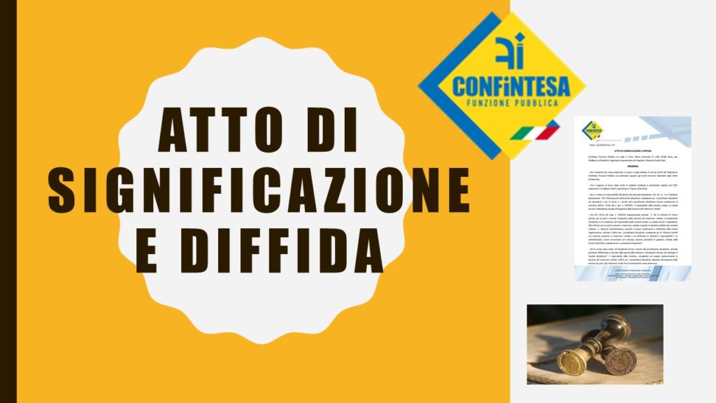 ATTO DI SIGNIFICAZIONE E DIFFIDA ORDINI PROFESSIONALI