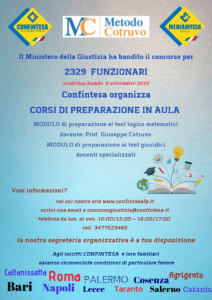 CORSO DI PREPARAZIONE AL CONCORSO PER FUNZIONARI MINISTERO DELLA GIUSTIZIA