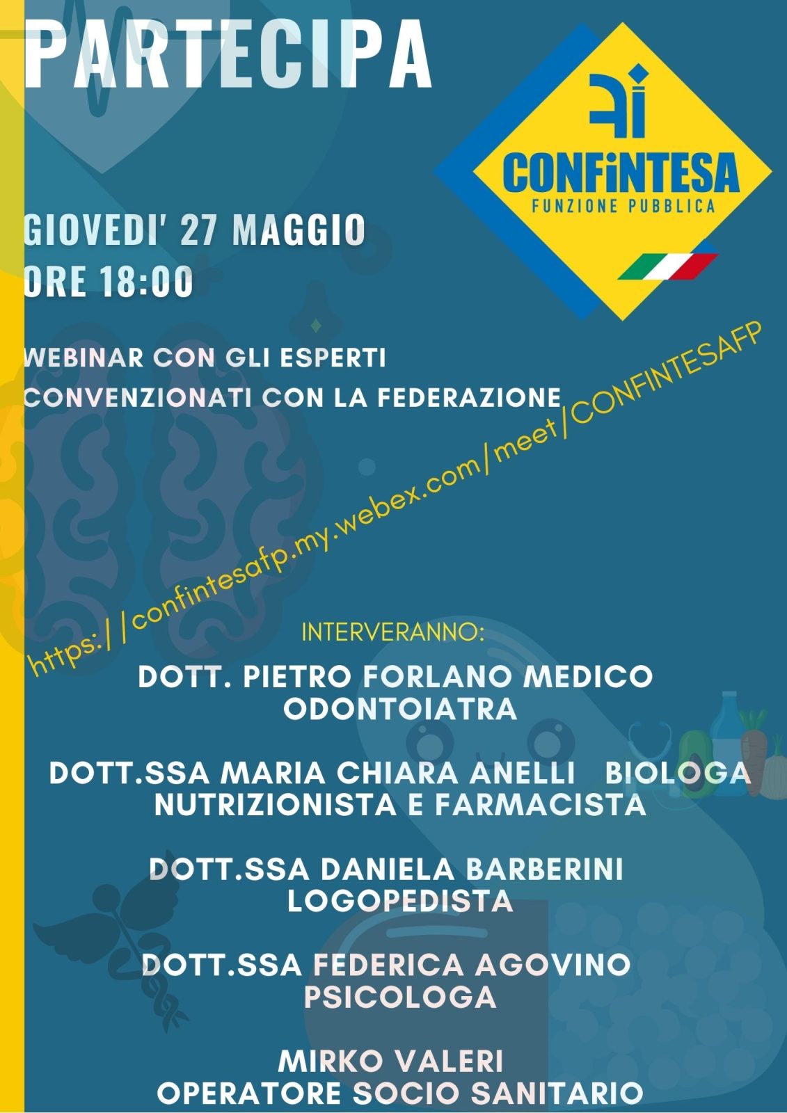 WEBINAR CON GLI ESPERTI CONVENZIONATI CON LA FEDERAZIONE