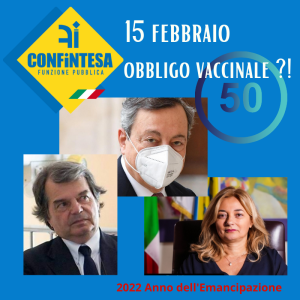 IL GOVERNO EVITI DI INNESCARE CONFLITTI SOCIALI E SOSPENDA L’OBBLIGATORIETÀ DEL VACCINO PER GLI ULTRACINQUANTENNI